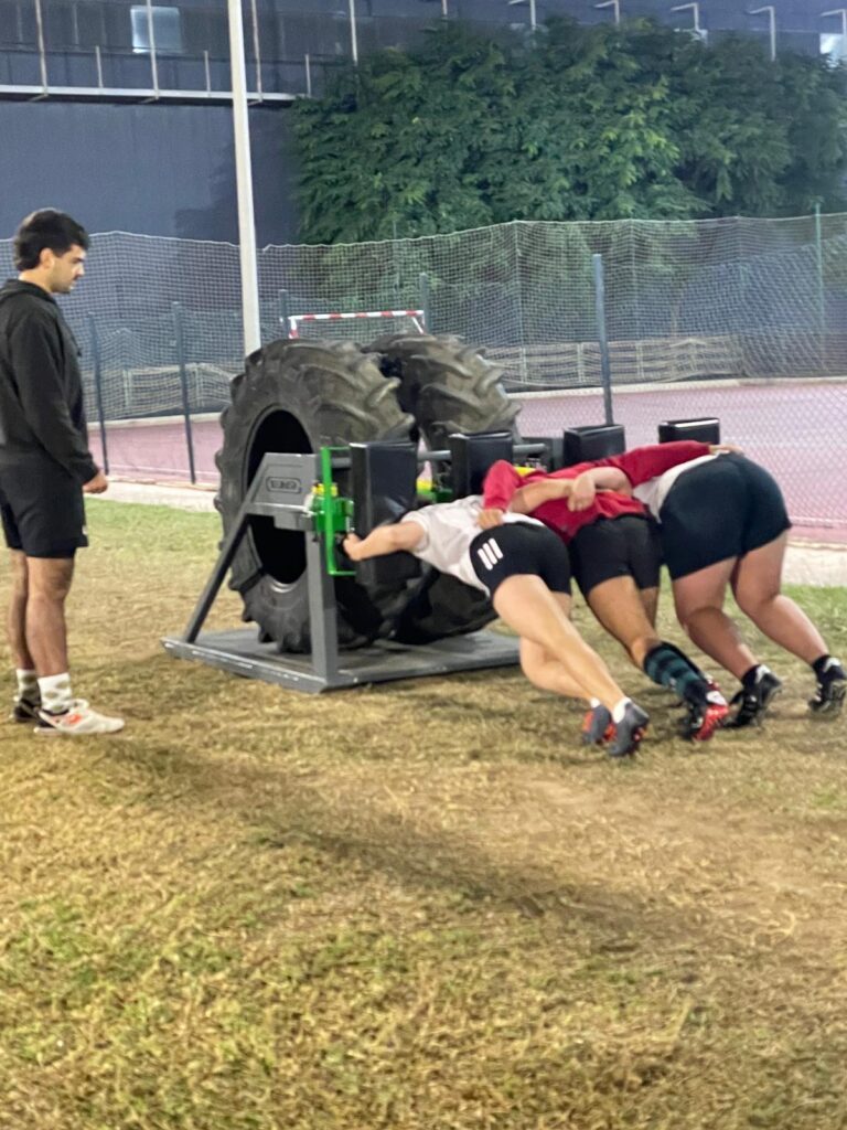 Máquina de melé para rugby fabricada por Tecinsa